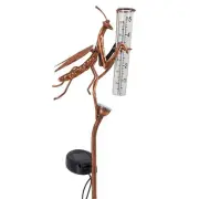 Multi functional Solar Powered Metal Rain Gauge for Lawn Care Enthusiasts
