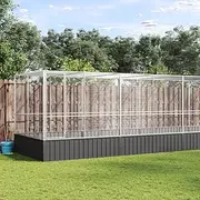 Large Bird Cage, Outdoor Bird Aviary, Parrot Cage with Door for Macaws Canaries Parrots Budgie Lovebirds, Easy Assemble, 1039 x 207 x 212 cm