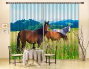 3D Meadow Horse 56 Blockout Photo Curtain Print Curtains Drapes Fabric Window AU
