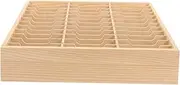 FUNNETOYU Wooden Desktop Storage Box Multiple Compartment Cell Phone Holder for Classroom Office Home Organization Rustic Design for Phones Keys Sundries