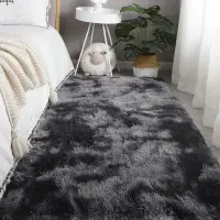 在飛比找蝦皮購物優惠-厚毛皮地毯現代簡約毛皮地毯圓形地毯圖案毛皮地毯素色軟地板地毯