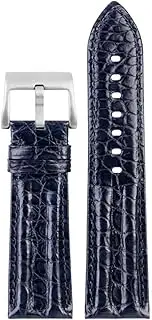 [BANDKIT] 23mm crocodile Watch Strap Watchband For Blancpain 5000 5015 Fathoms Watch Black Blue Soft Strap Folding Buckle