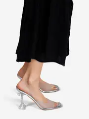 Transparent PVC Lupita Glass Mules