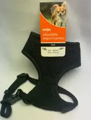 Mesh Harness Dog Adjustable Step In toy size toy 14-16 inches Black