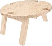 Levemolo 1Pc Portable Folding Wine Table Collapsible Picnic Table for Outdoor Dining for Camping Beach and Parties Durable Khaki Finish