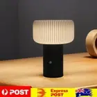 Mushroom Table Lamp with Touch Bedside Lamp for Bed Desk (black rechargeable)