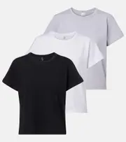 [Leset] Leset Margo set of 3 cotton jersey T-shirts AU 8 black