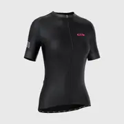 Fdx Essential Black Women's Short Sleeve Summer Cycling Jersey