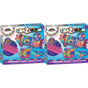 2x Cra-Z-Art Kids/Children Ultimate Rainbow Rubber Band Loom Kit Assorted 8y+
