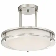 Westinghouse 6400900 Dim LED Semi-Flush Mount Ceiling Fixture, BN Finish (2)