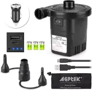Rechargeable Air Pump, AGPTEK Electric Pump Quick-Fill Inflator & Black