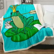 Frog Queen Throw Blanket
