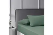 Accessorize Olive Washed Cotton Fitted Sheet Set King