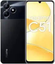 [realme] C51 Smartphone 6 + 256 GB, 50 MP Primary AI Camera, 33 W Supervooc Charge, 6.74 Inch 90 Hz Display, 5000 mAh Solid Battery, NFC, Carbon Black