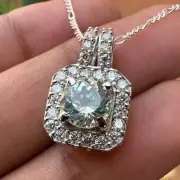 Certified 17 + Ct Natural Green Tourmaline 925 Silver Pendant With Free Gift