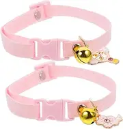 GREENADSCAPE 2Pcs Kitten Collar with Bell Cute Cat Collars for Girl Cats Lightweight Soft Design for Holiday Parties and Everyday Wear