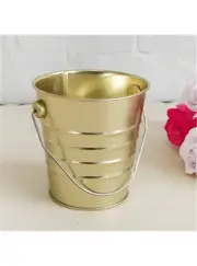 Metallic Gold Mini Bucket Party Decoration - New