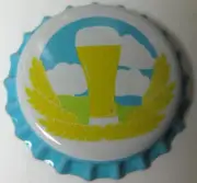 SPRING TIME, unused Beer CROWN, Bottle CAP with glass, grains & Clouds Real Nice
