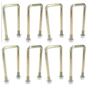 8 Pack M10 50mm x 130mm U-Bolt N-Bolt for Trailers with Nuts HIGH TENSILE