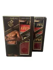 RocaWear 6pair Large Boxer Briefs Black Gray Red Ultra Comfort, Wicking,Modal