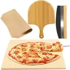 13 PCS Pizza Stone Set, 19" Pizza Stone for Oven and BBQ Grill Pizza Paddle with