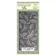 Lisa Horton Embossing Folder - Holly and Berries