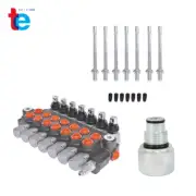 7 Spool 11 GPM Hydraulic Monoblock Double Acting Control Valve+Conversion Plug