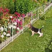 FIN 5X Rustproof Metal Garden Fence High-grade Animal Barrier Border Outdoor Patio