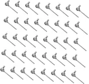 [COHEALI] 100pcs Ball Ear Blank Ornaments Stainless Steel Stud Earrings Ear Stud Components Circle Earrings Round Earrings Studs DIY Ear Jewelry Decors Decked Accessories Silver