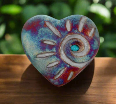 Raku Potteryworks Heart Stone- Sun