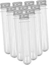 MAGICLULU 10pcs Test Tube Candy Box Beer Dispenser Leak Divided Serving Tray Platter with Lid Reusable Clear Hot Water Bottle Test Tube Storage Rack Large Test Tube Flask Candy Jar Silver