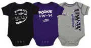OuterStuff NCAA Infant Wisconsin Whitewater Warhawks 3 Piece Bodysuit Set