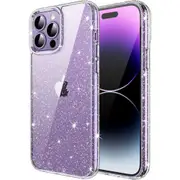 JETech Glitter Case for iPhone 14 Pro Max 6.7-Inch, Bling Sparkle Shockproof Phone Bumper Cover, Cute Sparkly for Women and Girls
