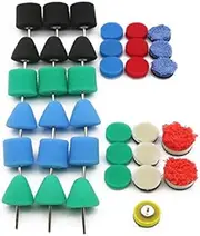 zolyet Polishing Pad Car Detailing Polish Pads Sponge ible Shaft Buffing Wheels Kit Auto Polisher Set 3