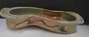 Studio Art Pottery Tray Dish Multicolor Glaze Stoneware 11" Signe Display
