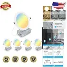 4 Pack 7-Inch Ultra-Thin LED Recessed Light, Dimmable & 3CCT Selectable, 1600LM