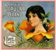 Riverside Our Popular Orange Crate Label Art Print