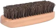 ROMISBABA Shoe Brush Horsehair Large Professional with Easy Grip Handle for Polishing and Buffing for Shoes and Boots Care Burlywood Random Color