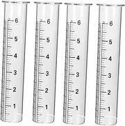 CANIGHT 4pcs Test Tube Rain Gauge Precision Rain Gauge Rain Gauge Gauge Device Rain Gauge Test Tube Tubes Outside Rain Gauge Glass Measuring Cup Rainfall Gauge Tube Rain Gauges