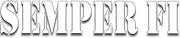 White Vinyl Semper FI Lettering Sticker (Window Decal us Marine Corps for car Truck or Laptop (2 x 8 inch) USMC Licensed