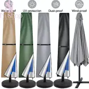 Parasol Cover Sunshade Umbrella With Pole & Zipper Oxford Cloth Outdoor Garden
