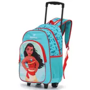 Disney Moana Kids 17" Wheeled Backpack with 3D Front Panel - Blue