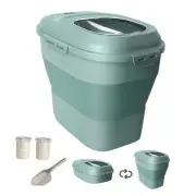 20-50 Lbs Food Storage Containers,Collapsible Rice Container Green/20-50LBS