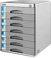 7-Layer Desktop File Cabinet, Aluminum Alloy Multi-Layer Storage Box Drawer Can Be Locked, Used for A4 Paper, Magazines, Paperwork and Documents (Size : 30×36×40.5cm)