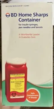 BD Home Sharps Needle Container Collector 1.4 Quart BRAND NEW IN BOX