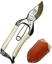ONOYOSHI Gardening Scissors TS033 Rattan Grip 5in Made in Japan
