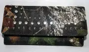 Mossy Oak Camo Ladies Clutch Wallet + Checkbook Holder, Rhinestones