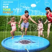 67in Non-Slip Splash Pad for Kids Dog Thicken Sprinkler Pool Outdoor Water Toys