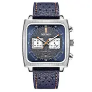 MEGIR 2182 Men Business Chronograph Calendar Waterproof Luminous Watch Square Quartz Watch