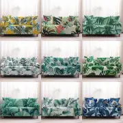 1/2/3/4 Seat 3D Printing Leaf Living Room Sofa Cover Stretch Fabric Slipcovers